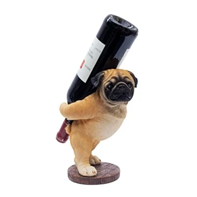 Abbildung von Weinflaschenhalter Weinregal Weinregale Kreativer Harz Hund Europäischen Weinhalter Figuren Ornament Tier Wein Flasche Organizer Home Bar Dekoration Flaschenregal Weinständer