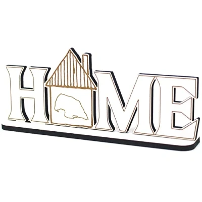 Abbildung von Deko Home Aufsteller Holz Insel Fehmarn 28x12 cm Holzdeko zum Hinstellen Buchstaben Schriftzug Wohnzimmer Tischdeko Dekoration Fensterbank