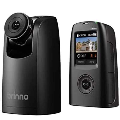 Abbildung von Brinno TLC300 Zeitrafferkamera 1080P HDR/FHD, 118 FOV, F2.0, 1,44 Zoll entspiegelter IPS LCD Bildschirm, Bauprojekte im Innen und Außenbereich, Lange Akkulaufzeit mit AA Batterien (bis 100 Tage)