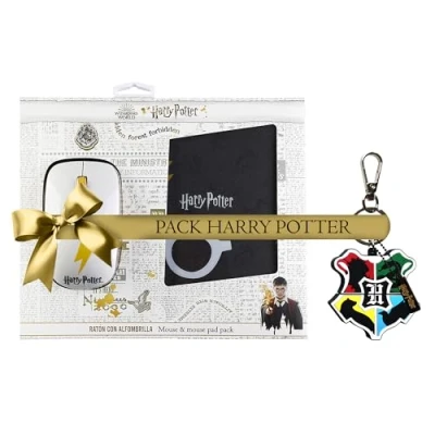 Abbildung von WONDEE Harry Potter Geschenk Set, USB Stick, 32 GB, Original Hogwarts + Mauspad und Maus Originelle Geschenke von Potter, Disney Fans, offizielle Merchandising