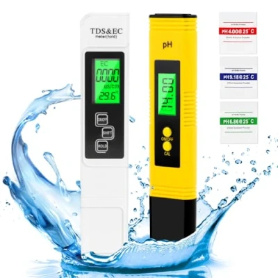 Abbildung von PH Messgerät + TDS Set,4 in 1 Digitaler Wasserqualität Tester, für PH/TDS/EC/Temperatur,Digital EC Temperatur Tester Trinkwasser, Schwimmbad, Aquarium, Labor