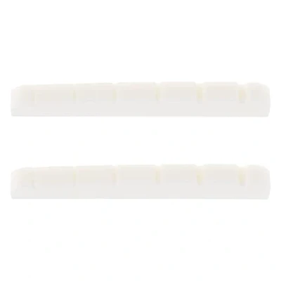 Abbildung von EMSea Gitarren Knochenmuttern, kompatibel mit Stratocaster, Telecaster und anderen E Gitarren, Schlitz, Knochenmutter, 42 x 3,5 5,3 mm