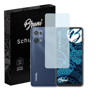 Abbildung von Bruni Schutzfolie kompatibel mit Oscal C30 Folie, glasklare Displayschutzfolie (2X)