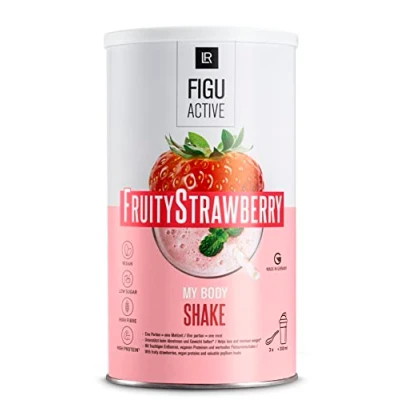 Abbildung von LR FiguActive Fruity Strawberry Shake Hoher Ballaststoff und Proteingehalt Vegan, glutenfrei, laktosefrei