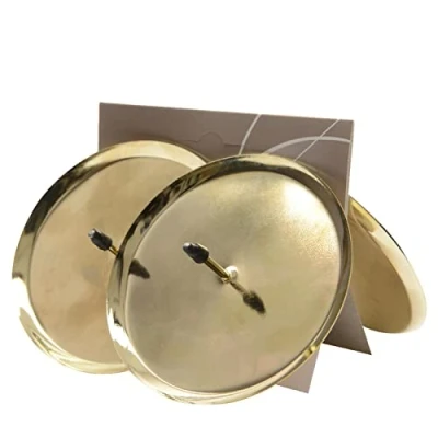 Abbildung von Dadeldo Living &amp; Lifestyle Kerzenhalter 4er Set Metall 5x8cm Gold Adventskranz Kerzenteller