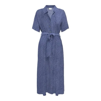 Abbildung von JDY Jdystarsezen MIDI Blusenkleid, Damen, Größe: Medium, Blue indigo