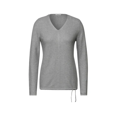 Abbildung von Cecil Schimmernder Strickpullover, Damen, Größe: Medium, Grau