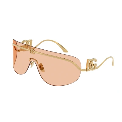 Abbildung von Dolce &amp; Gabbana Damen DG2320 02/73 Sonnenbrillen Metall Gold Braun Pillow Normal