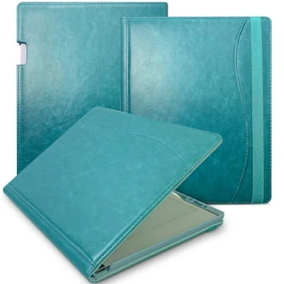 Abbildung von E NET CASE Hülle für Remarkable 2 Digital Paper Tablet 10,3 Zoll (2020 veröffentlicht) Premium PU Leder mit Verstellbaren Winkeln und Kartenschlitz &amp; Integrierter Stifthalter (Himmelblau)