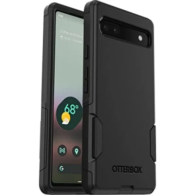Abbildung von OtterBox Schutzhülle für Google Pixel 6A Commuter Serie, dünn, robust, taschenfreundlich, mit Port Schutz, Schwarz