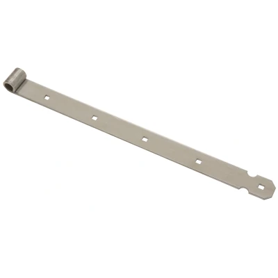 Abbildung von Ladenband Edelstahl mit viereckigen Löchern 50 cm Halbmond pro Stück