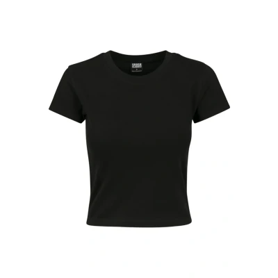 Abbildung von Urban Classics Stretch Jersey Cropped TEE Tshirt basic, Damen, Größe: Large, Black