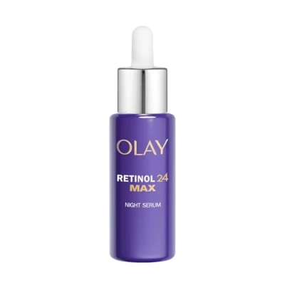 Abbildung von Olay Retinol 24 max* Night Serum für Gesicht, Hautpflege mit +40%* Glycerin, Anti Aging 3 Aktionen: Glättet, erneuert und spendet Feuchtigkeit, 40 ml (*vs Retinol24 Nachtserum)