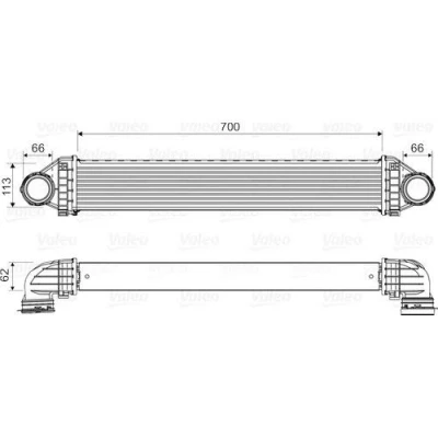 Abbildung von VALEO 818806 Ladeluftkühler Aluminium MERCEDES BENZ: B Klasse, A Klasse