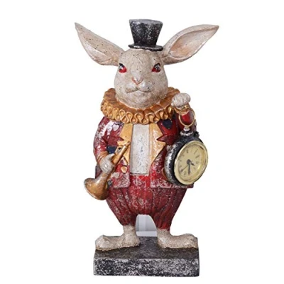 Abbildung von Tischuhr weisses Kaninchen Taschenuhr Alice im Wunderland Uhr Hase Osterhase neu tvc111 Palazzo Exklusiv