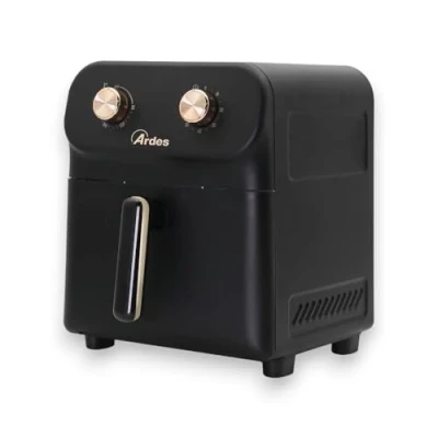 Abbildung von Ardes ARFRYA04M ELDORADA 6L M Metall Heißluftfritteuse 6 Liter Fassungsvermögen Manuelle Steuerung Timer 60 Minuten Rapid Air Technologie, Black
