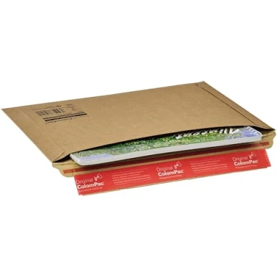 Abbildung von ColomPac Wellpappversandtasche 360x250x50 braun Querbefüllung