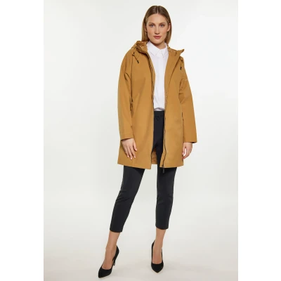 Abbildung von DREIMASTER Klassik Women&#039;s Raincoat L / Dunkelbeige 64% Baumwolle 36% Polyamid