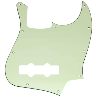 Abbildung von Musiclily 10 Löcher J Bass Pickguard JB Schlagbrett für Fender American/Mexican Standard Jazz Bass,3 lagig Mint