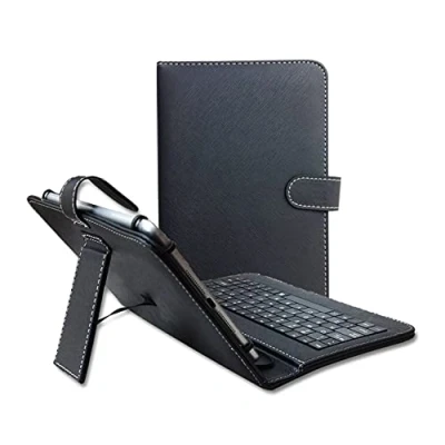 Abbildung von ENJOY UNIQUE Schutzhülle mit Tastatur für Android Tablets 9 10,1 Zoll Micro USB Kabel und Typ C Adapter kompatibel Amazon Fire HD 10,Sgin, Oscal Tablet