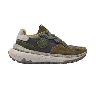 Abbildung von Satorisan Chacrona Metta Buckingham Casual Sneaker Herren Vintage Leder Sportschuhe Farbe Dark Olive Größe 46