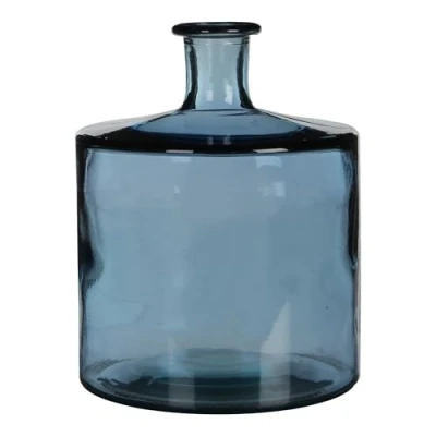 Abbildung von Mica Decorations Dekofigur Flasche Guan Glas blau 26 x 21 cm