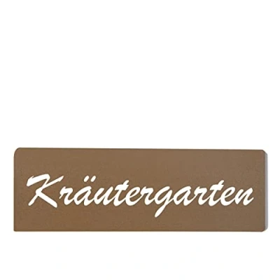 Abbildung von Homeyourself Kräutergarten Dekoschild Türschild braun zum kleben