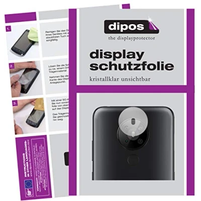 Abbildung von dipos I Schutzfolie kompatibel mit Nokia 5.3 Kameralinse Displayschutz Folie klar