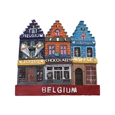 Abbildung von Belgien 3D Kühlschrankmagnet Touristische Souvenirs Harz Magnetische Aufkleber Home &amp; Kitchen Dekoration aus China