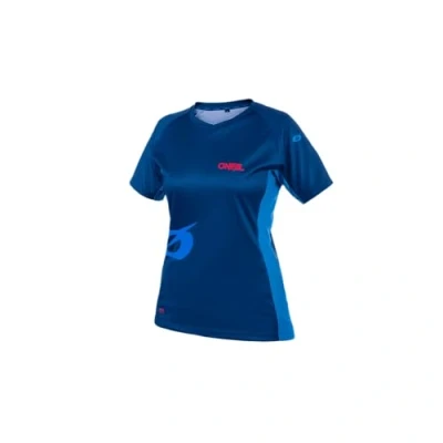 Abbildung von O&#039;NEAL Motocross Jersey Motorrad Enduro Weiblicher Schnitt, Rückentasche mit Reißverschluss, Schnell trocknend und atmungsaktiv Material Soul Women&#039;s Blau Größe S