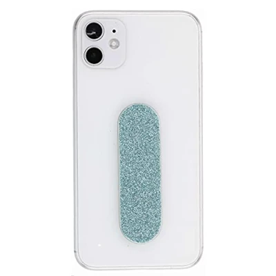 Abbildung von MOMOSTiCK Das Original! Smartphone Fingerhalter Handy Fingerhalterung Halter Ständer Griff Halterung Ring (Pearl Serie Blau PU)
