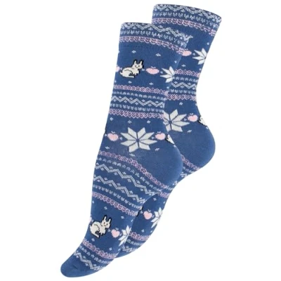 Abbildung von Vincent Creation Bunte FUN Socken, Größe: 37 41, Häschenblau