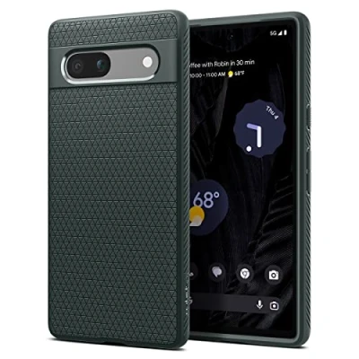 Abbildung von Google Pixel 7a Hülle Silikon Spigen Soft Case/Backcover Handyhülle Grün Shockproof/Stoßfest