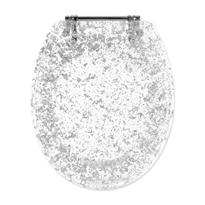 Abbildung von Navaris WC Sitz Toilettendeckel Glitzer Polyresin Toilettensitz (1 St)