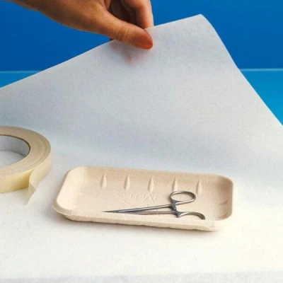 Abbildung von Sterilisationspapier 50x50cm Grün 500 Stück Blatt