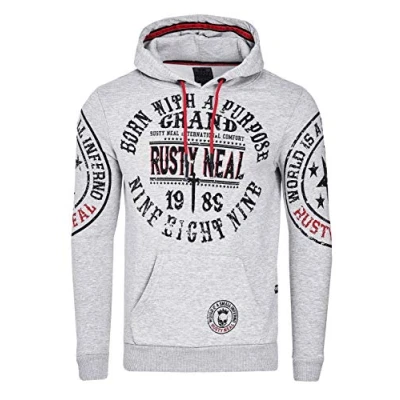 Abbildung von Rusty Neal Kapuzenpullover, Herren, Größe: Medium, Grau
