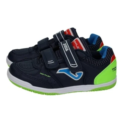 Abbildung von Joma TOP FLEX JR Unisex Fußballschuh Halle für Kinder, Größe: 35, Navy/fluor Schuhe