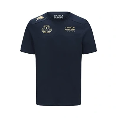 Abbildung von Red Bull Racing F1 Team Max Verstappen 1 Formel T Shirt Offizielles Blau M