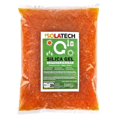 Abbildung von ISOLATECH Silica Gel regenerierbar Trockenmittel orange 1,8kg Beutel Silicagel Kugeln als Kieselgel Silikagel Entfeuchter