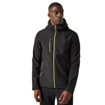 Abbildung von Herren Wandern Jacke Nagate Hooded Softshell. schwarz