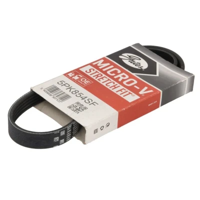 Abbildung von GATES 5PK854SF Keilrippenriemen 830 5 Polyester, EPDM (Ethylen Propylen Dien Kautschuk) RENAULT: Alaskan Pickup, NISSAN: NP300 Navara Pickup