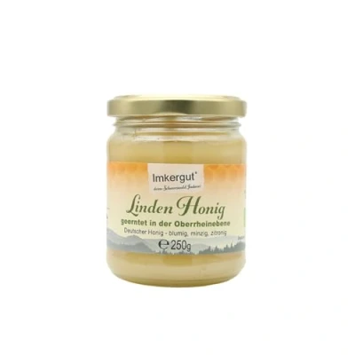 Abbildung von Deustcher Bio Lindenhonig, Bioland Qualität aus der Traditions Imkerei im Schwarzwald, 250g Glas, Imkergut