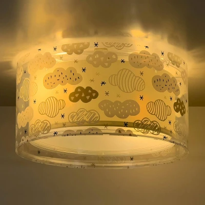Abbildung von Dalber Deckenlampe Kinderzimmer, Deckenleuchte für Kinder Clouds Wolke Grau, 41416E, E27