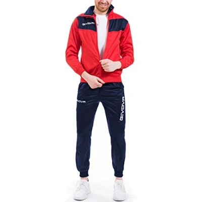 Abbildung von Givova Herren Anzug Visa Sportset, Mehrfarbig (rot/blau), M