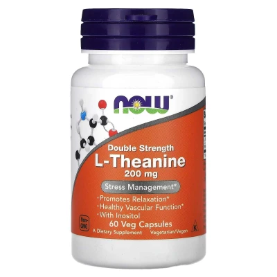 Abbildung von NOW Foods Double Strength L Theanine, 200mg 60 vcaps