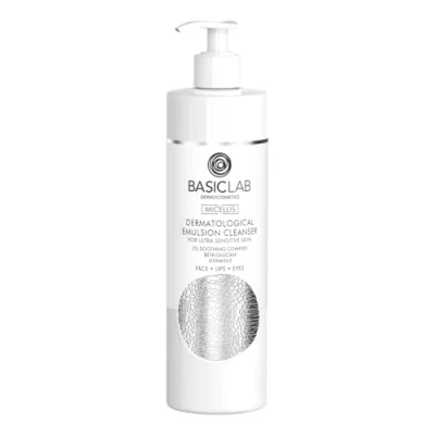 Abbildung von BasicLab Dermocosmetics Reinigungsemulsion Für sehr empfindliche Haut 300 ml Frauen und Männer, Dermatologische Reinigungsemulsion, Nicht reizend, austrocknend