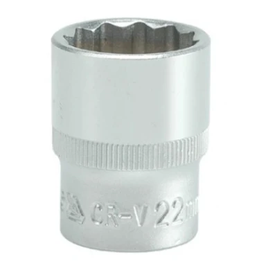 Abbildung von YATO YT 1284 Steckschlüsseleinsatz 3121 22 Chrom Vanadium Stahl