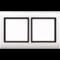 Abbildung von Schneider Electric Merten 400219 AQUADESIGN Rahmen für Steckdose und Schalter 2 fach, IP44, Polarweiß