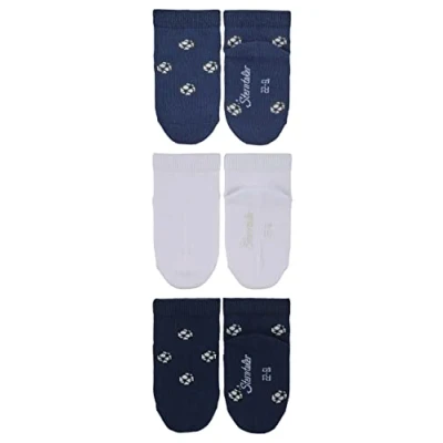 Abbildung von Sterntaler SNEAKERS CKCHEN FU BALL, 3ERPACK Socken für Kinder, Größe: 17/18, Dunkelblau meliert
