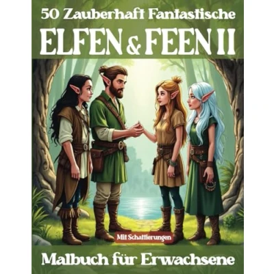 Abbildung von 50 zauberhaft fantastische Elfen &amp; Feen 2 Malbuch für Erwachsene: kreative Motive Entspannung, Spaß ein magisches Malerlebnis (Mal und Rätselbücher Erwachsene)